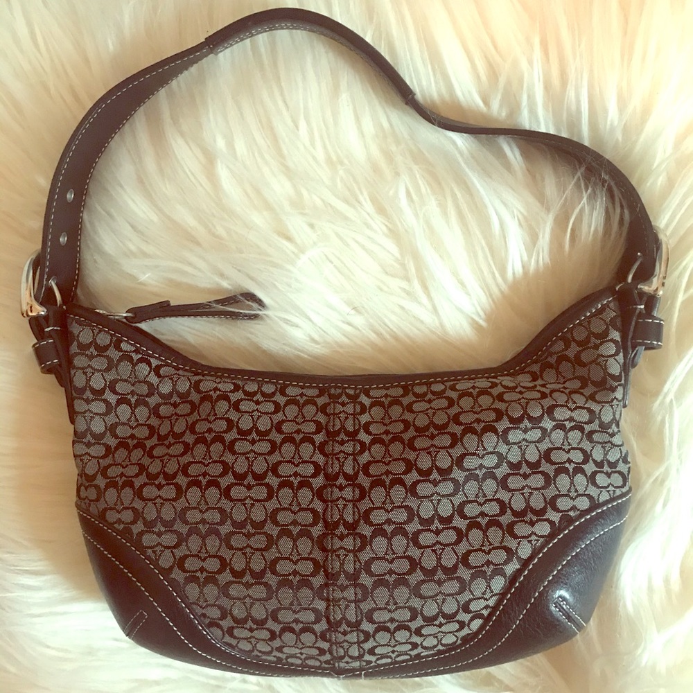 Coach monogram shoulder bag